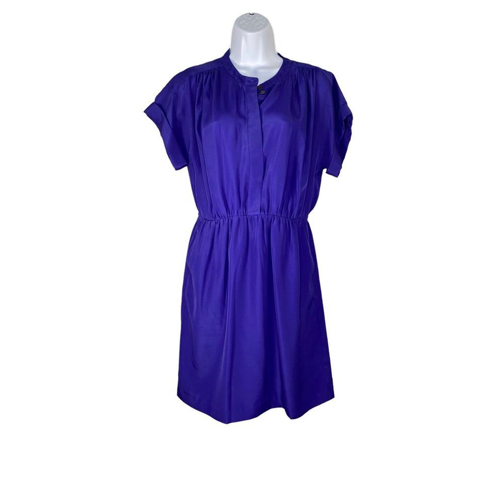J.CREW Womens Mini Shirt Dress Career Wear Royal Purple Size‎ Small